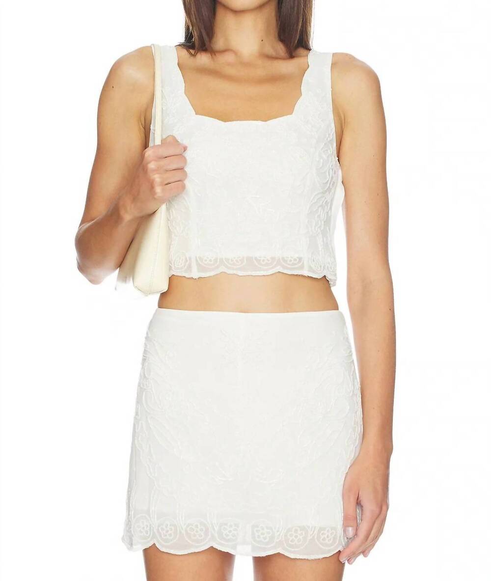 NEW AMANDA UPRICHARD women's elisha top in white